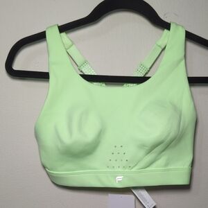 Fabletics High Impact Reflective Sports Bra in Iced Mint Neon NEW Women's Size S